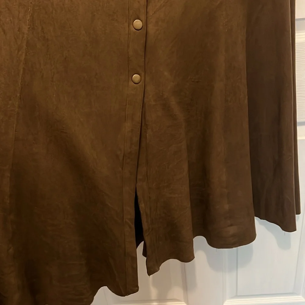Long Suede Skirt - Picture 4 of 6